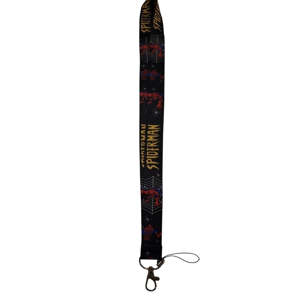 Disney Marvel Spider-Man Neck Lanyard Pin Trading ID Key Holder Black Red 065